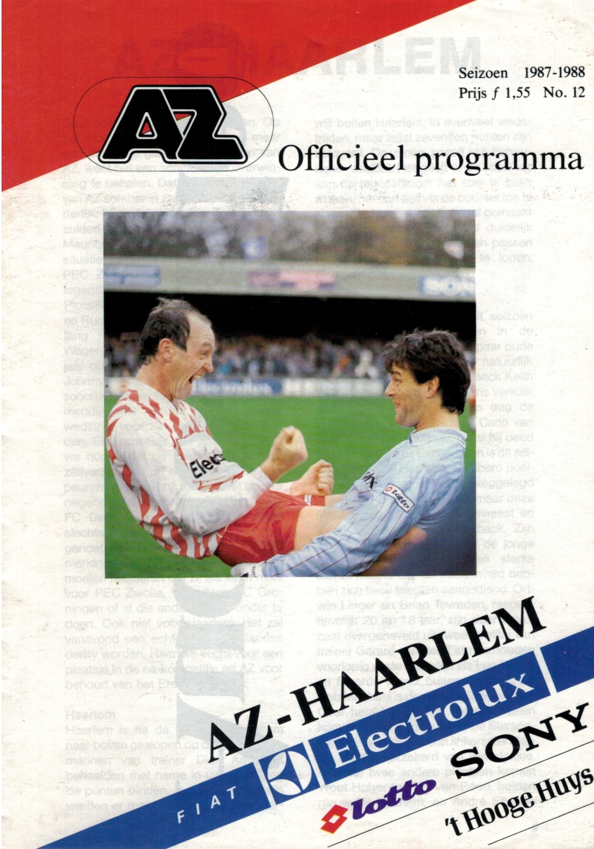 AZ Programma 5-maa-1988 Haarlem thuis